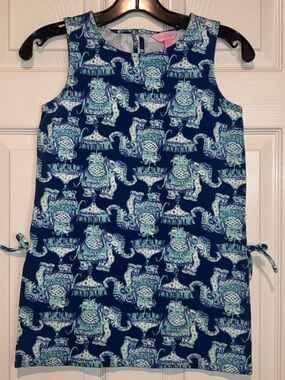 Lilly Pulitzer Elephant Print Dress and Matching Shorts. Size L (8-10)